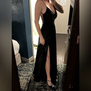 Elegant Black Sparkle Gown